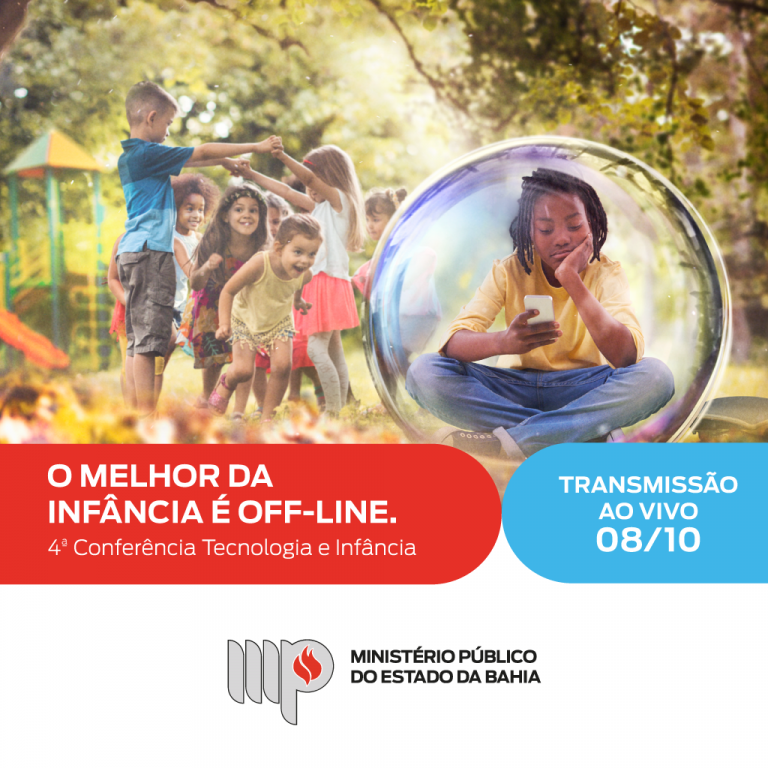 Card 4ª Conferência o melhor da infância é off line 2021 Menino